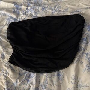 Black cropped tube tops